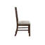 Ensemble de 2 chaises d'appoint en tissu gris, brun rustique et chêne