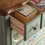 Armoire d'appoint en bois manufacturé vert massif
