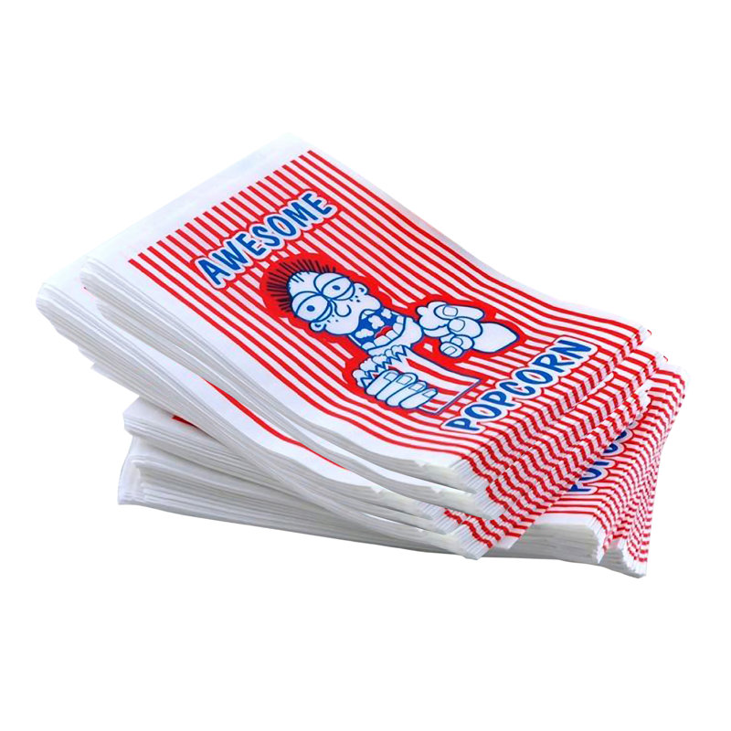 Sacs à maïs soufflé 2 onces - Caisse de 100 sacs à collation individuels - Papier couché résistant à la graisse avec grande ouverture par Great Northern Popcorn