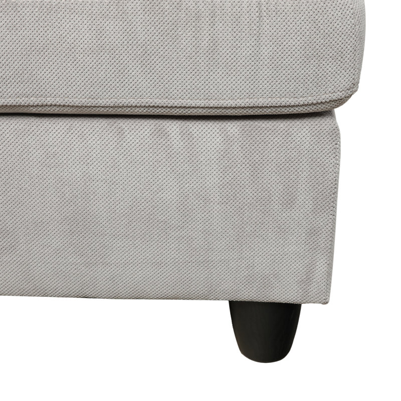 Deverie 3 Piece Upholstered Modular Sofa with Ottoman, Accoudoir à gauche (vu de face)