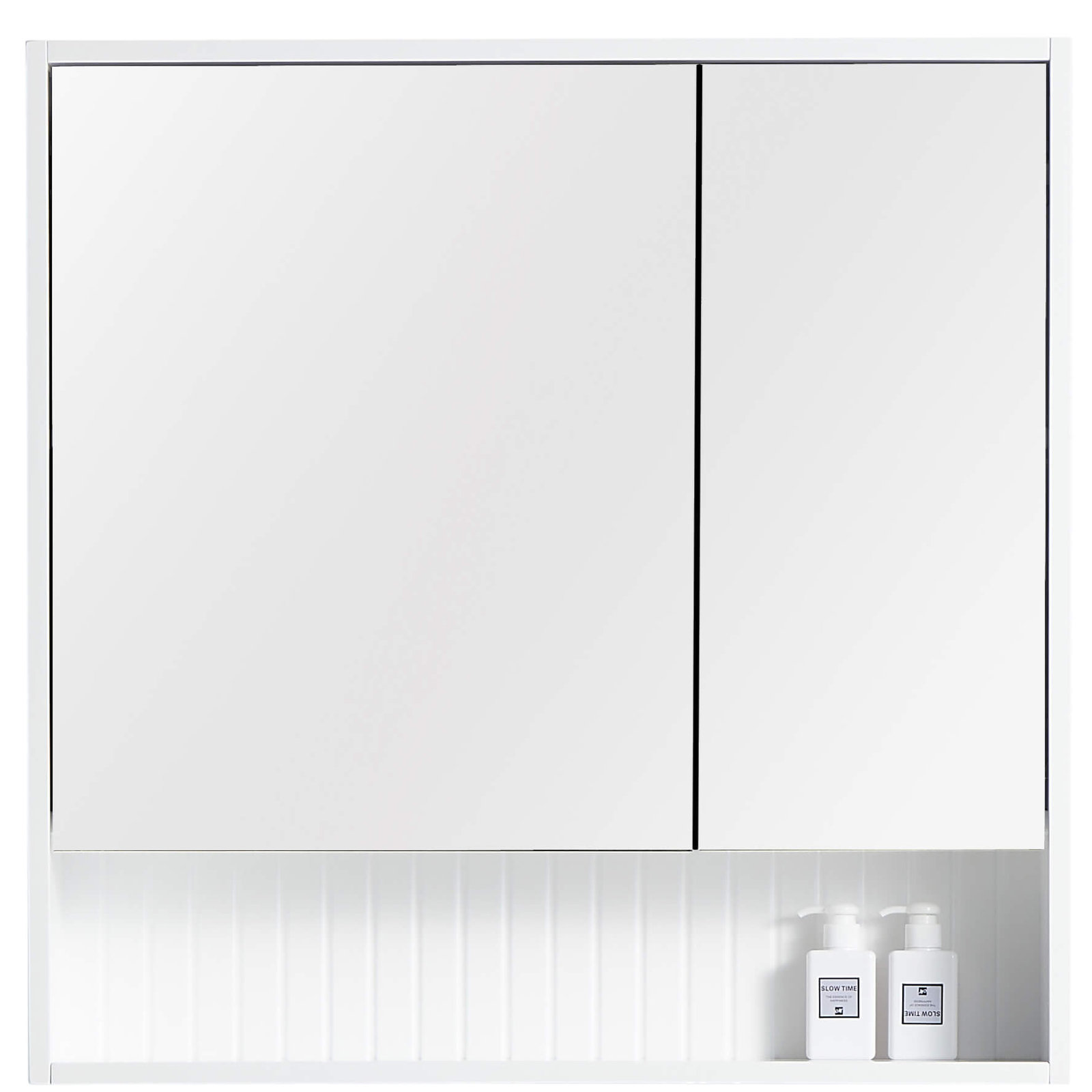 Asahel Surface Double Medicine Cabinet, White Matte