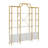 78 Inch 4 Tiers Bookshelf, Storage Cabinet Display Shelf, X Bar Gold Frame
