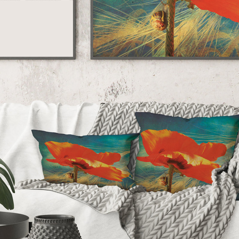 Housse et insert de coussin rectangulaire Gropp Poppy