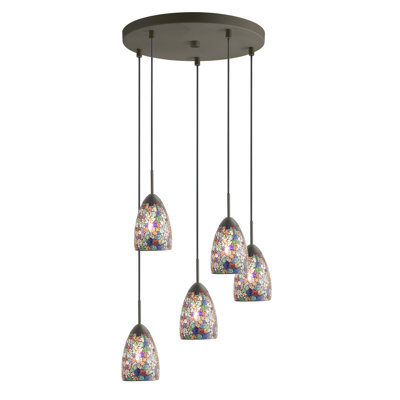 Luminaire suspendu en forme de cloche 5 lumières Murphy