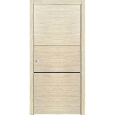 Porte pliante à panneaux en bois