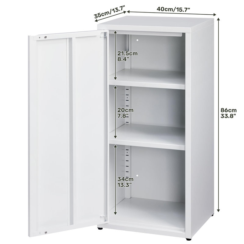 1 -Door Storage Cabinet, White