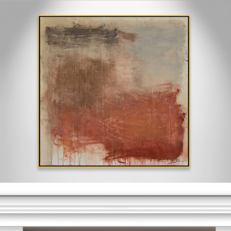 «Colin Autumn Over The Rivera» par, H 46,5 po x l 46,5 po, Doré