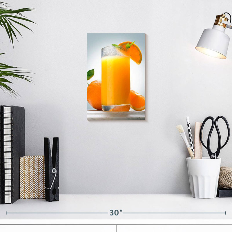 Yarlin Glass Of Orange Juice, 12" H x 8" W