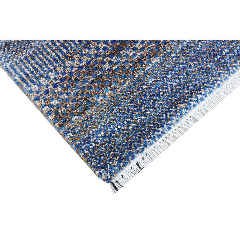 Hand Woven Wool Geometric Area Rug, Rectangle 8' x 10'2"