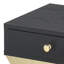 Table d'appoint rectangulaire avec tiroir au fini noir et laiton - Interior Decor Choice Accents Living Chic