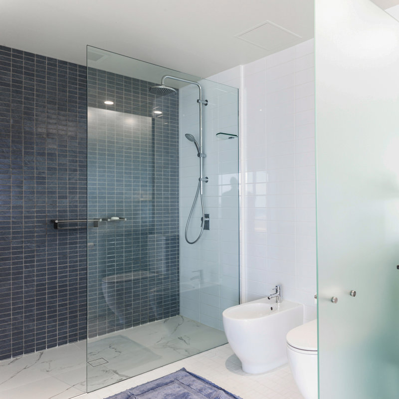 4 in. x 4 in. Stainless Steel Square Shower Drain with Tile-in Drain Cover, 6" x 6"
