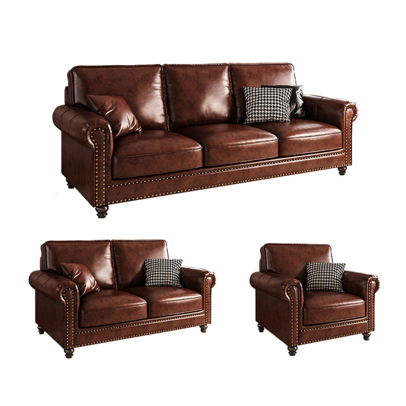 American retro simple straight row sofa