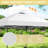 10X10 Pop Up Canopy  Tent With One Push Setup,  Instant Portable Shelter With Sandbags, White-123311105-123311103