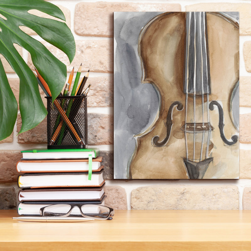  «Watercolor Instrument Study 4» par Ethan Harper, art mural sur toile, H 16 po x l 12 po