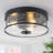 3-Light Seeded Glass Flush Mount Modern Farmhouse Ceiling Light-742702504
