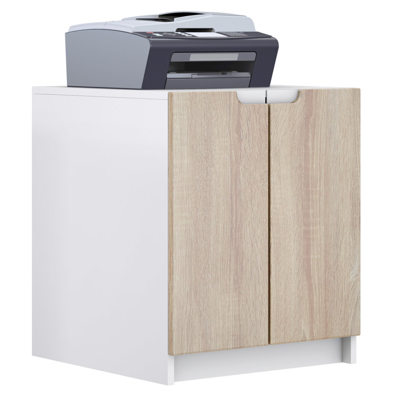 Logan 2 -Door 1 -Shelf, White/Oak