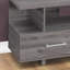 Console multimédia avec tiroirs et tons chauds