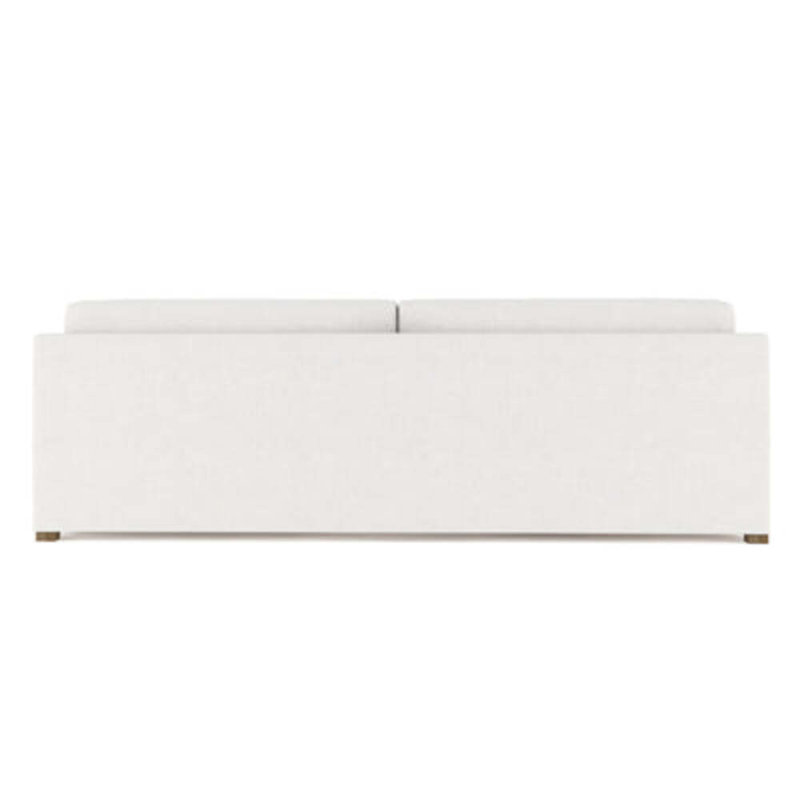 Canapé Madison, H 33 po x l 120 po x P 41 po, Lin Box Weave blanc, Naturel