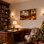 Scène de Noël atelier de Noël avec foyer et arbre, ensemble de 3 impressions sur toile
