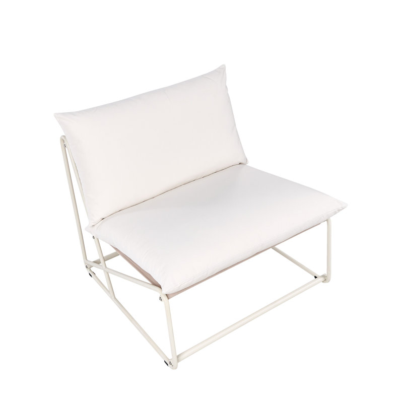 Bessi Outdoor Lounge Chair, Beige/Beige