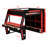 Gamer Loft Bed Frame with Desk, Smart RGB Lighting System, USB Charging, Storage Shelves and Safety Staircase-1883289688