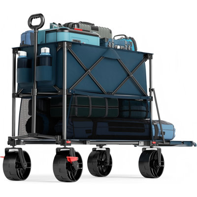 Folding Double-Decker Wagon, 1-Pack, (Blue)