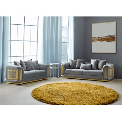 Fasulo 2 - Piece Velvet Living Room Set by Everly Quinn