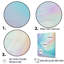 Doux arc-en-ciel cyan doux - formes abstraites, art mural, salon-97082514-97082513