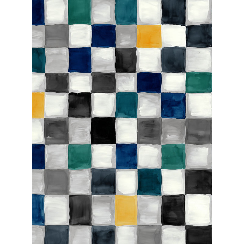 Damier bloc de couleur peler et coller papier peint moderne grille murale abstraite décoration murale