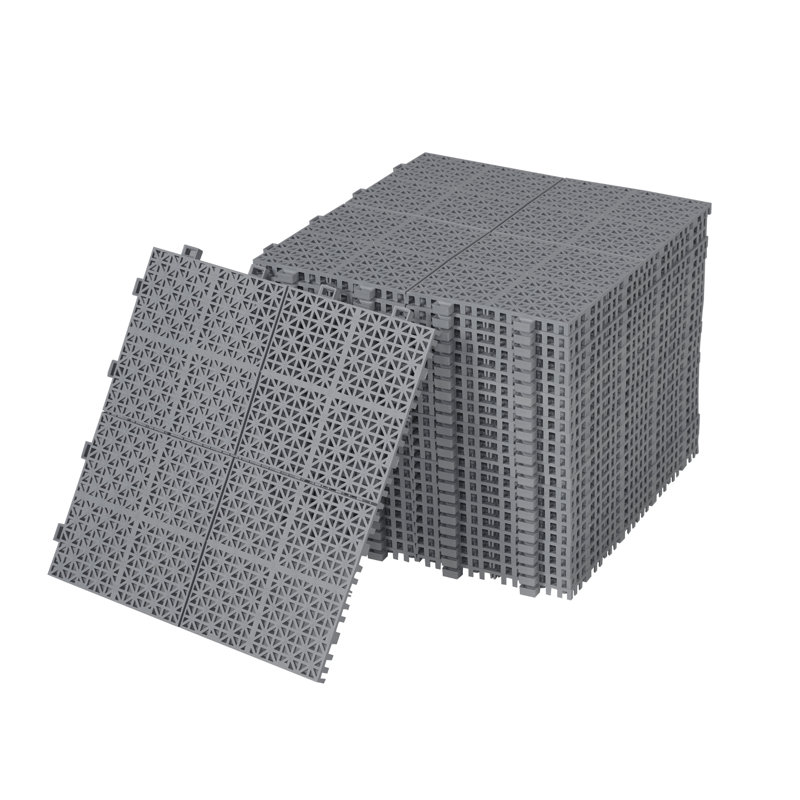12'' L x 12'' W Plastic Interlocking Deck Tile