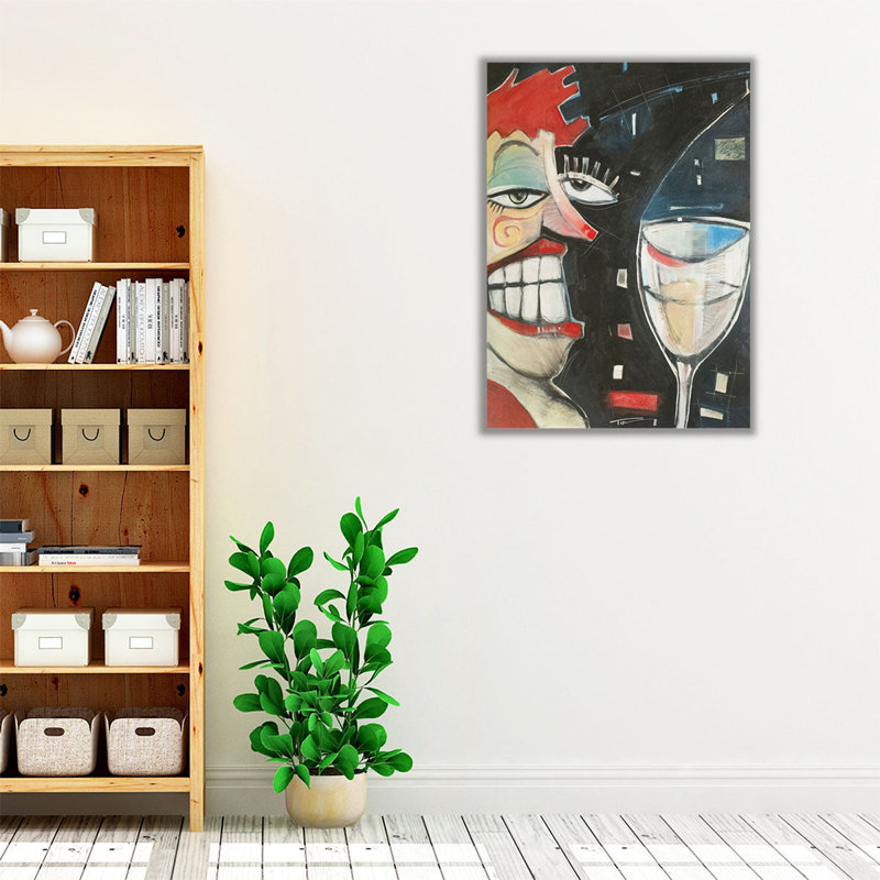 «In Her Cups», reproduction d'art sur toile, H 48 po x l 36 po