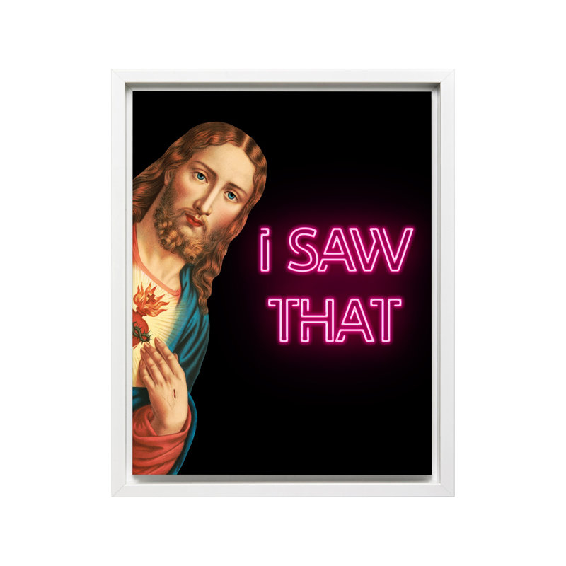 I Saw That, Canvas, 24"H x 32"W, White Framed