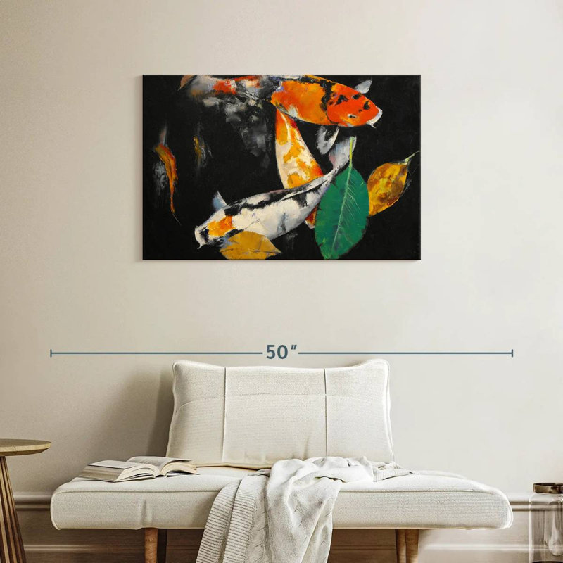 Brampt Koi Pond At Night, 24" H x 36" W