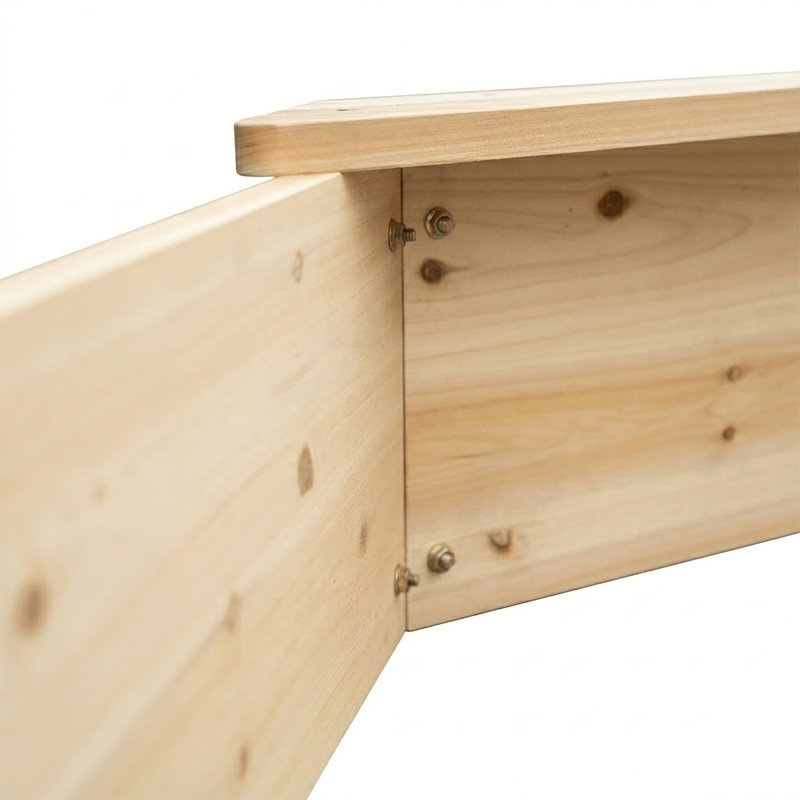 Wood Sandpit with Seating & Cover