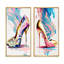 Ensemble de 2 chaussures à talons hauts roses et bleues Art Déco III-1268535934-1268535930