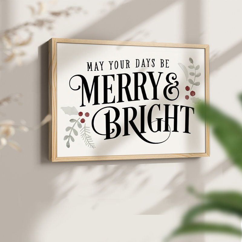 «Merry Sentiment II», reproduction encadrée, H 8 po x l 10 po, Naturel