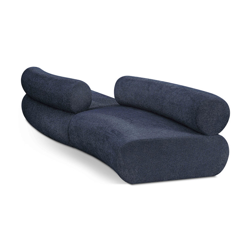 Canapé modulaire rembourré 108 po Bale, Tissu chenille bleu marine