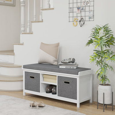 Shoe Bench with Cushion with Padded Seat