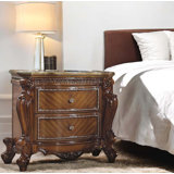 2 Drawer Transitional Style Nightstand