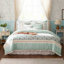 Ensemble d'édredon en coton percale 9 pièces Cottage Chic avec détails en dentelle et ruché, très grand-122457495-122457496