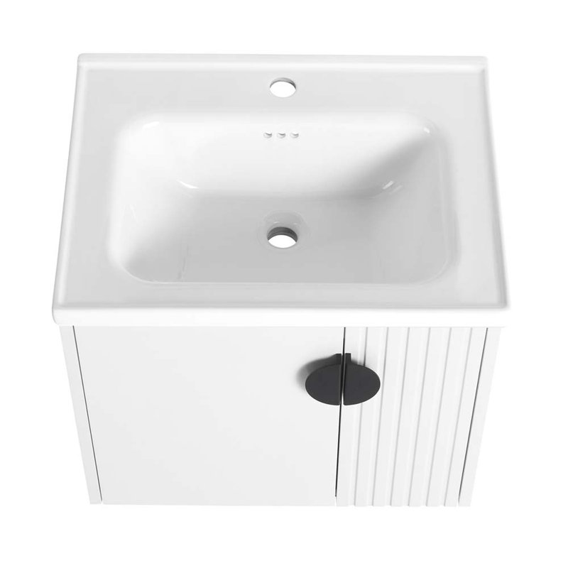 Meuble-lavabo 24 po avec lavabo, Blanc