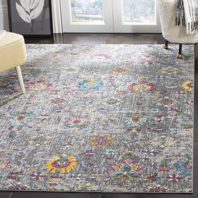 Givens Floral Hand Woven Area Rug, Rectangle 155 x 229 cm