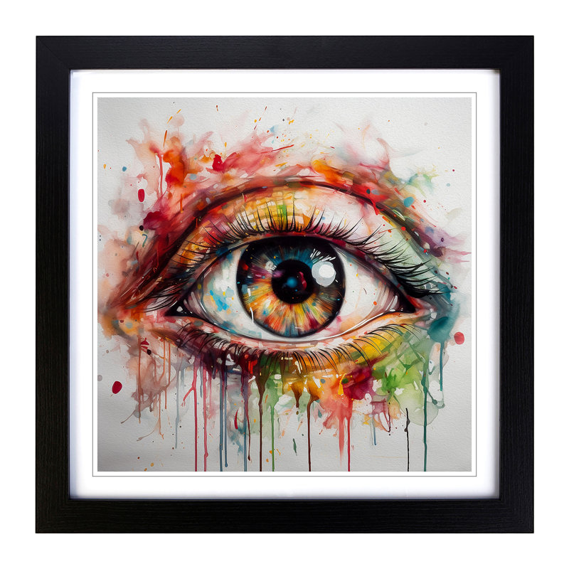 Single Picture Frame Print on Wood, Black