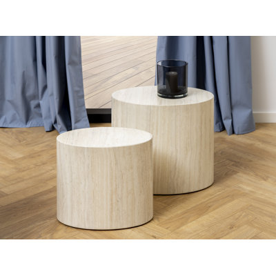 Burmaster Drum End Table Set
