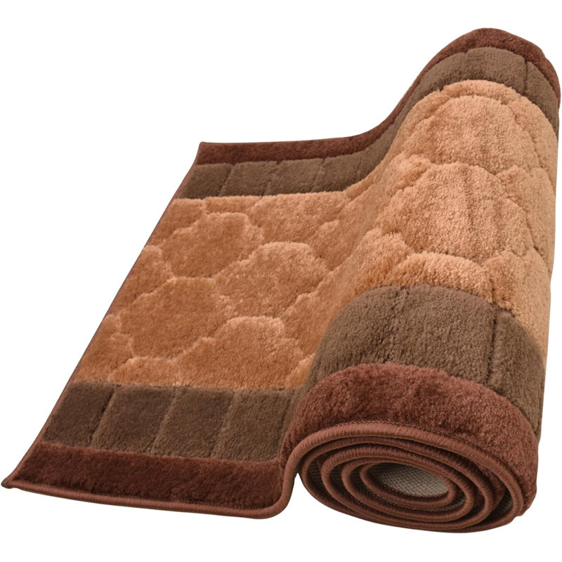 Custom Size Brant Collection Trellis Brown Design Medium Pile Slip Resistant Runner Rugs by Feet, Runner 2'2" x 12'