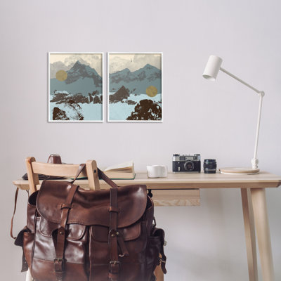 «Mountain Range» par Jacob Green - ensemble de 2 reproductions d'art