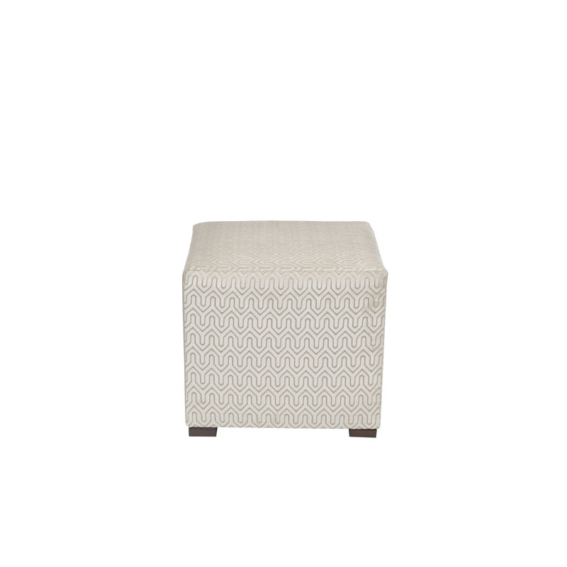 Dalery Upholstered Ottoman, Cream/Beige 100% Polyester