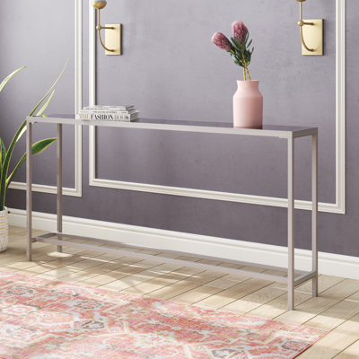 Imes 60" Mirrored Glass Top Console Table by Mercury Row