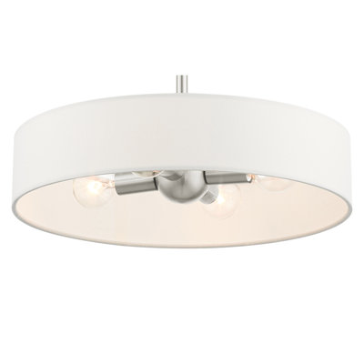 Luminaire suspendu tambour 4 lumières Ashtun
