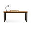 Bureau d'écriture rectangulaire en bois massif noyer-68316880
